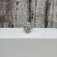 14K Diamond Pear Shaped Ring