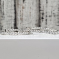 14K Diamond Inside Out Hoop Earrings