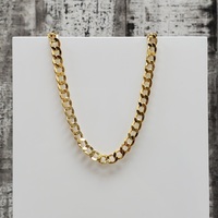 20" 14K Semi Solid Curb Link Necklace