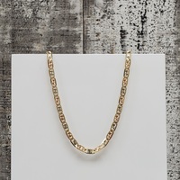 24" 14K TriColor Valentino Link Necklace