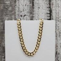 26" 14KSolid Curb Link Necklace