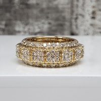 10K Cluster Eternity Band Diamond Ring