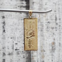 10K One Million Dollar Bill Pendant