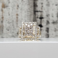 14K 1.35ctw Diamond Cluster Ring