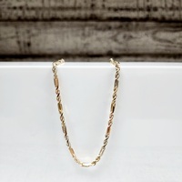 24" 14K TriColor Figarope Necklace