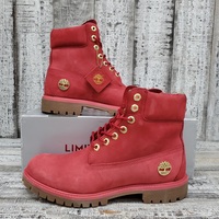 Red Timberland Limited Release Boots Size 9 