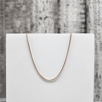 22.5" 14K Rounded Box Link Necklace