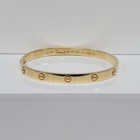 14K Screw Design Bangle Some Scratches on Inside of Band