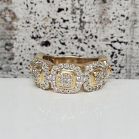 14K Diamond Cluster Ring 
