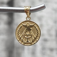 14K Circular Religious Pendant