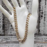 18" 10K TwoTone Semi Solid Diamond Cut Cuban Link Necklace