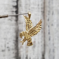 14K Flying Eagle Pendant