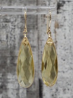  14k Colored Stone Dangle Earrings