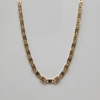 24.5" 14K TriColor Valentino Link Necklace