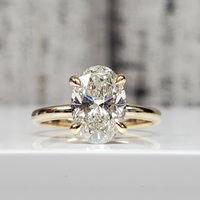 14K Solitaire LAB GROWN Diamond Ring