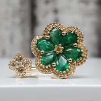 $4680 BRAND NEW Emerald + Diamond Ring