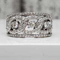 $4010 BRAND NEW Fancy Design Diamond Band Ring