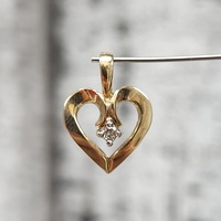 10K Diamond Heart Pendant