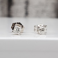 14K Studs Friction Backs Diamond Earrings