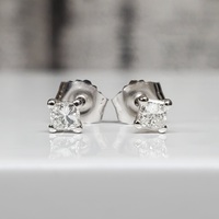 14K Studs Friction Backs Diamond Earrings