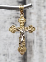 14K Crucifix Jesus Religious Pendant