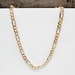 24" 14K TriColor Diamond Cut Figaro Link Necklace