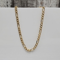 22" 10K Solid Figaro Link Necklace