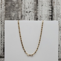 22" 14K TriColor Valentino Link Necklace