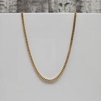 22.75" 18K Solid Curb Link Necklace