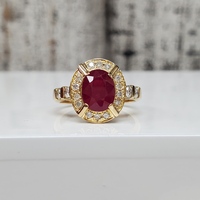 18K Diamond + Ruby Ring