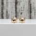 14K Half Dome Textured Stud Earrings