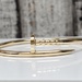 14K Nail Design Hinged Bangle Bracelet