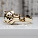 14K Panther Ring w/ Black Inlay + Synth Ruby Eyes