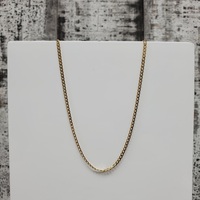 14K Diamond Cut Curb Link Necklace