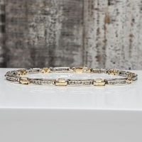 7.75" 10K Two-Tone Diamond Bracelet