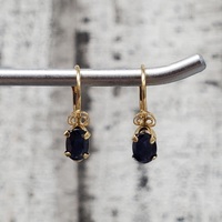 14K Sapphire Dangle Earrings