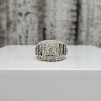 14K Diamond Cluster Ring