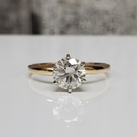 14K Solitaire Diamond Ring 