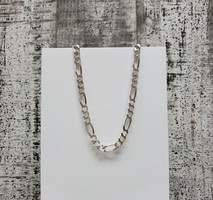 Silver Solid Figaro Link Necklace