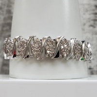 7" 10K Diamond Fancy Link Bracelet