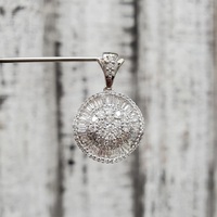 14K Diamond Cluster Pendant