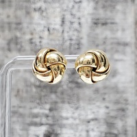 14K Knot Stud Friction Backs Earrings *Small Dents*