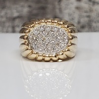 14K Diamond Cluster Ring