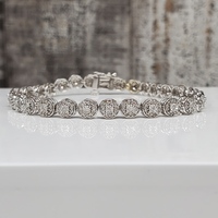 6.75" 10K Cluster Diamond Bracelet