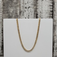 22" 14K Diamond Cut Curb Link Necklace