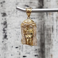 14K CZ Jesus Piece Religious Pendant