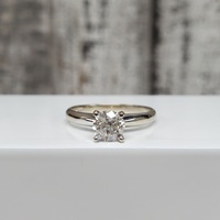 14K Diamond Solitaire Ring 