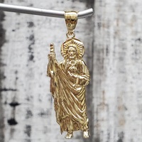 14K St. Jude San Judas Tadeo Religious Pendant