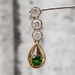 14K Green Stone Diamond Pendant