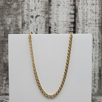 24" 10K Solid Anchor Link Necklace